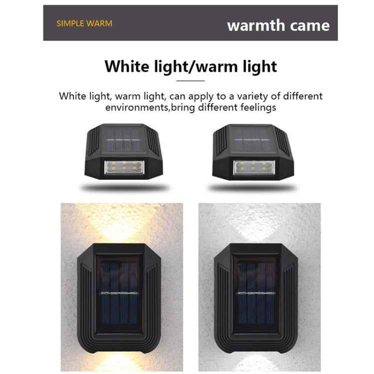 6 LED Solar Wall Lamp Outdoor Decorative Garden Up And Down Light
