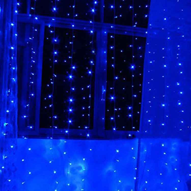 300 LEDs Curtain String Light with End Joint & Multi-function Controller & Memory Waterproof, EU Plug, AC 220V