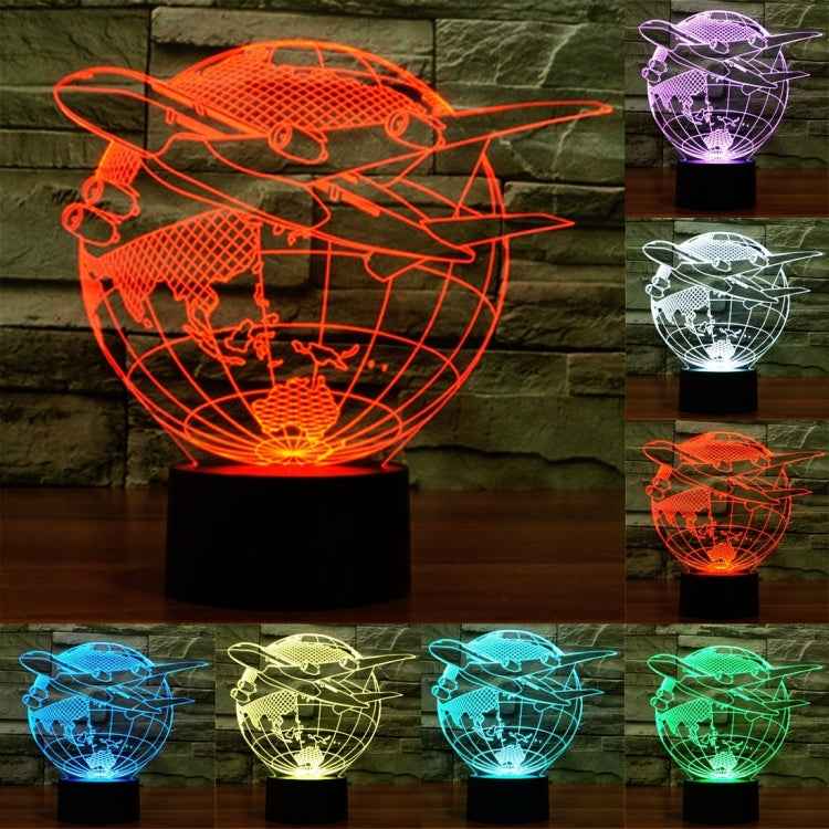 7 Colour Discoloration Creative Visual Stereo Lamp Desk Lamp Night Light, Fly out of Asia Style