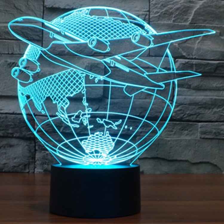 7 Colour Discoloration Creative Visual Stereo Lamp Desk Lamp Night Light, Fly out of Asia Style