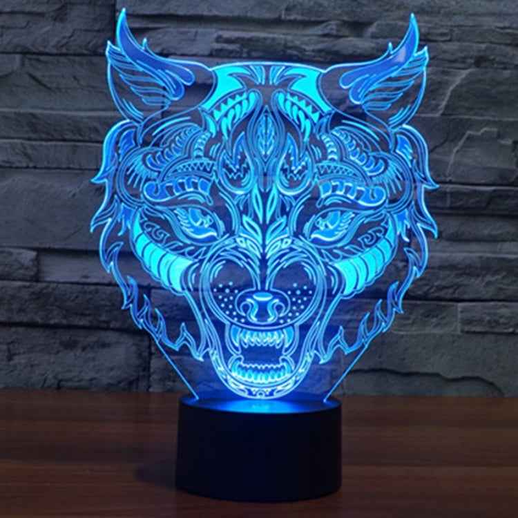 7 Colour Discoloration Creative Visual Stereo Lamp Desk Lamp Night Light, Leopard Shape