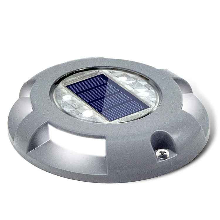4 PCS LED Solar Powered Embedded Ground Lamp IP68 Waterproof Outdoor Garden Lawn Lamp