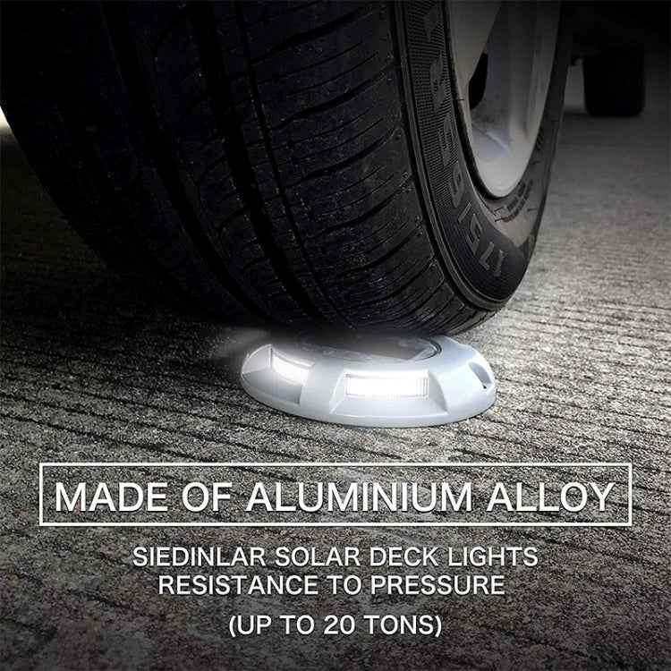 4 PCS LED Solar Powered Embedded Ground Lamp IP68 Waterproof Outdoor Garden Lawn Lamp