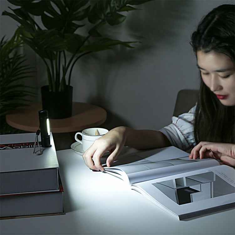 A1 USB Charging Waterproof Fixed Focus XPE + COB Flashlight with 3-Modes & Storage Box