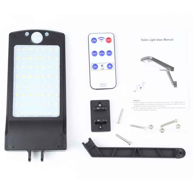 12W 56LEDs SMD 2835 Home Outdoor IP65 Waterproof Remote Control Solar Wall Light Human Body Sensor Light