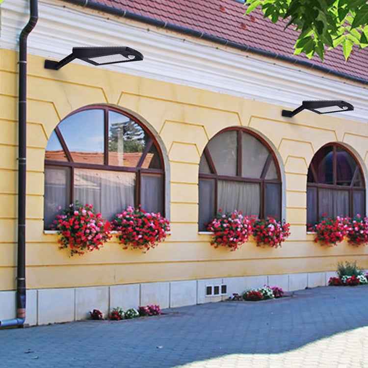 12W 56LEDs SMD 2835 Home Outdoor IP65 Waterproof Remote Control Solar Wall Light Human Body Sensor Light