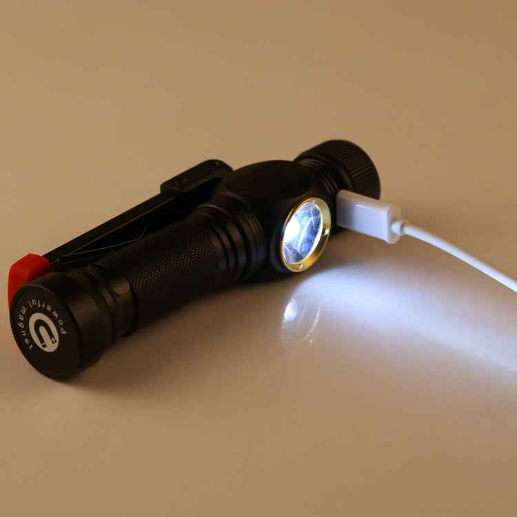 W550 10W 800LM USB Charging T6 + COB IPX6 Waterproof Strong LED Flashlight Work Lamp with 5-Modes