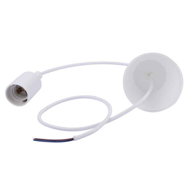 E27 Lamp Holder Hanging Wire Chandelier Lamp Holder Bulb Base Power Cable with Lampshade, Cable Length: 1m