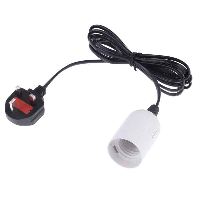 E27 Wire Cap Lamp Holder Chandelier Power Socket with 1.8m Extension Cable, Big UK Plug