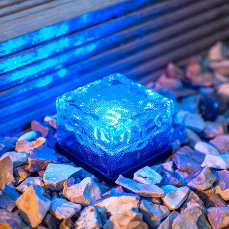 Solar Powered Square Tempered Glass Outdoor LED Buried Light Garden Decoration Lamp IP55 Waterproof,Size: 10 x 10 x 5.2cm, 10 x 10 x 5.2cm