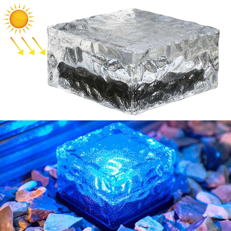Solar Powered Square Tempered Glass Outdoor LED Buried Light Garden Decoration Lamp IP55 Waterproof,Size: 10 x 10 x 5.2cm, 10 x 10 x 5.2cm