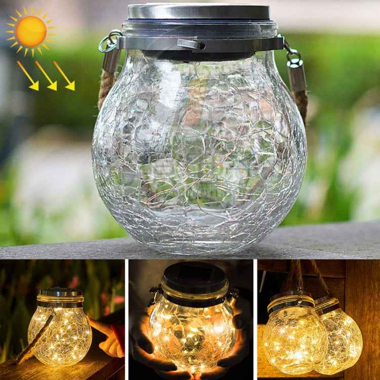 Solar Energy Glass Bottle Pendent Lamp IP55 Waterproof Outdoor Garden Decoration Light