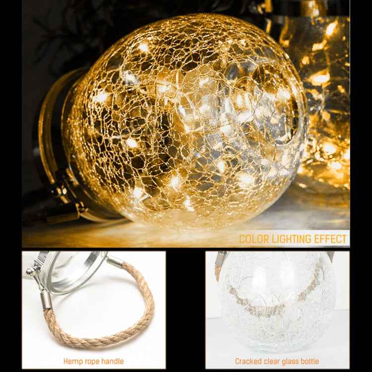 Solar Energy Glass Bottle Pendent Lamp IP55 Waterproof Outdoor Garden Decoration Light