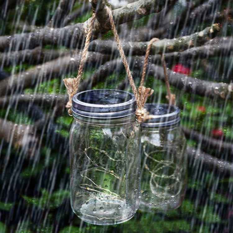 10 LEDs Solar Energy Mason Bottle Cap Pendent Lamp Outdoor Decoration Garden Light, Not Include Bottle Body