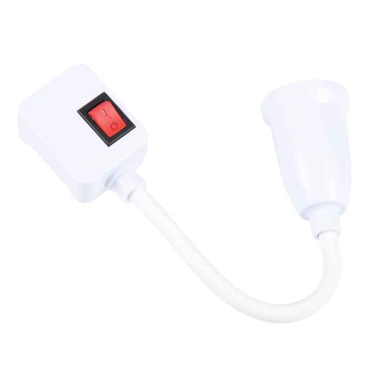 E27 Bulb Holder Flexible Extension Converter with Switch, US Plug