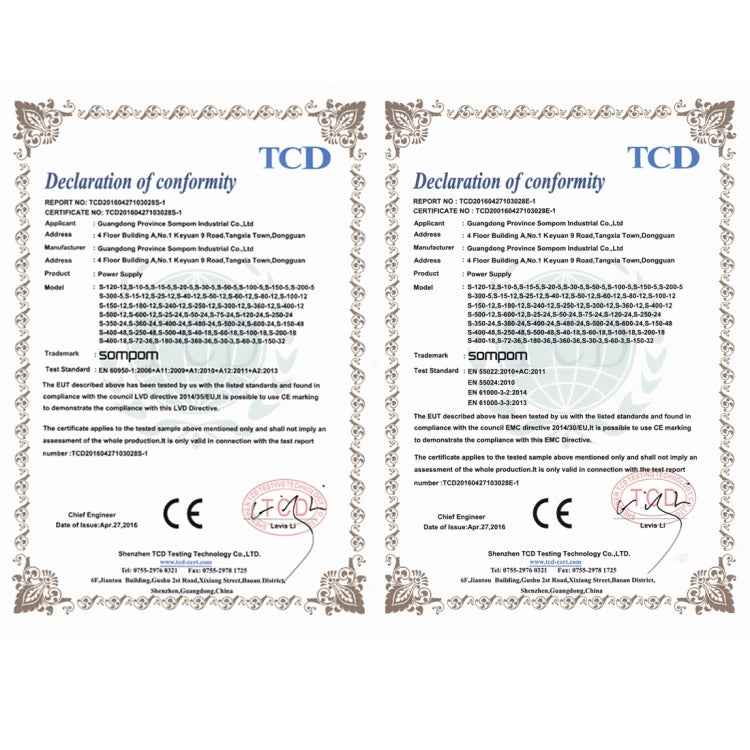 SOMPOM S-25-5 25W 5V 5A Switching Driver LED Light Strip Display Screen Lighting Monitor Power Supply