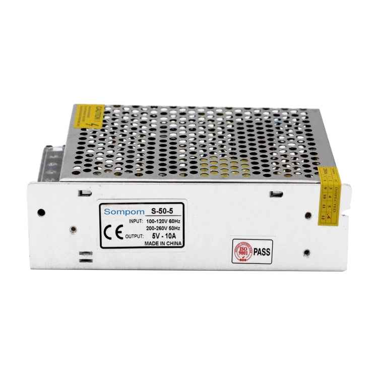 SOMPOM S-50-5 50W 5V 10A Switching Driver LED Light Strip Display Screen Lighting Monitor Power Supply