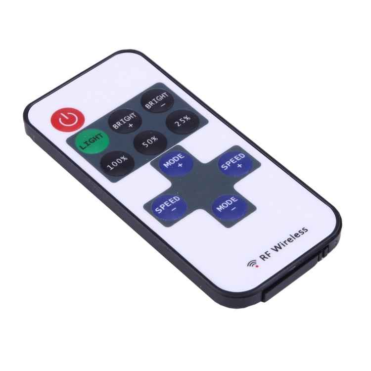 Mini Single Color LED Controller with 11 Keys RF Remote Control, DC 5-24V(White)
