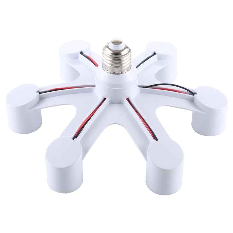 1 to 6 E27 Standard Lamp Holder Base Converter LED Light Bulbs Socket Adapter