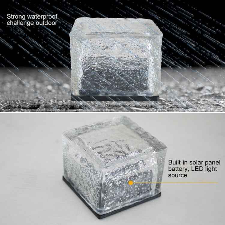 IP68 Waterproof Solar Powered Tempered Glass Outdoor LED Buried Light Garden Decoration Lamp with 0.2W Solar Panel