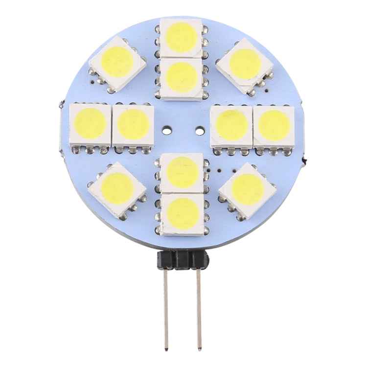 G4 12 LEDs SMD 5050 144LM 2800-3200K Stepless Dimming Energy Saving Light Pin Base Lamp Bulb, DC 12V