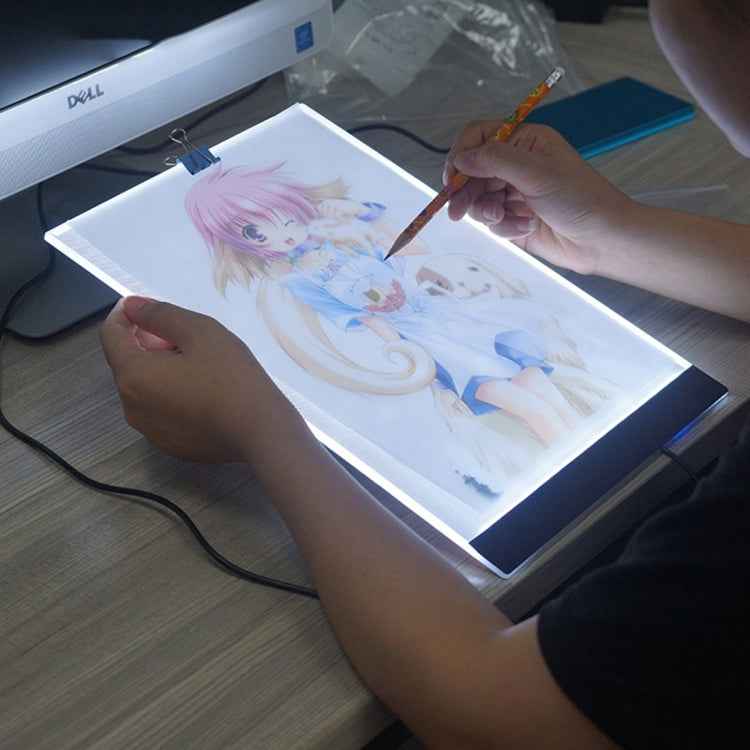 Ultra-thin A4 Size Portable USB LED Artcraft Tracing Light Box Copy Board for Artists Drawing Sketching Animation and X-ray Viewing, No Brightness Control