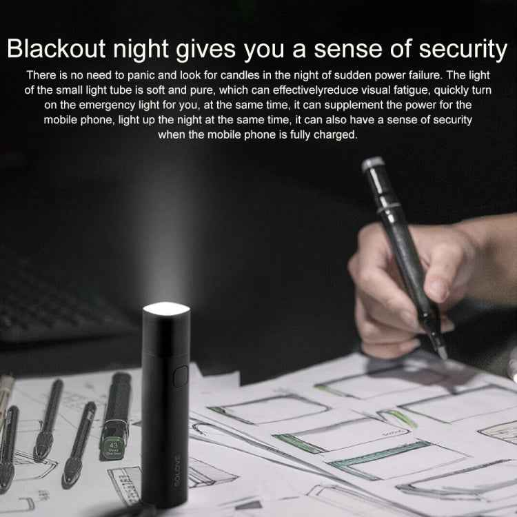 Original Xiaomi Youpin SOLOVE LED Flashlight 3000mAh USB Multi-function Portable Lighting