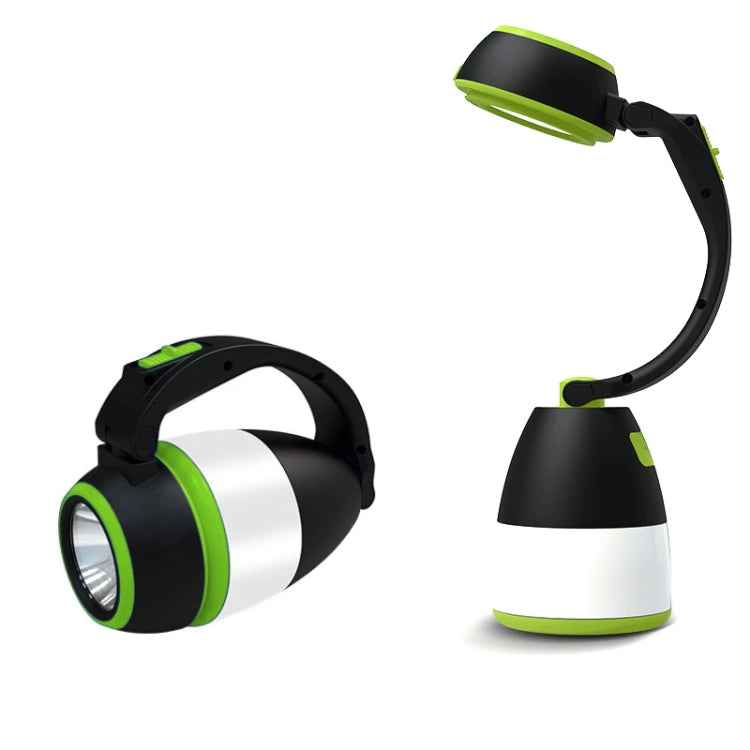 L001 5W USB Charging Hand-held LED Camping Lamp with Power Bank Function(Green)