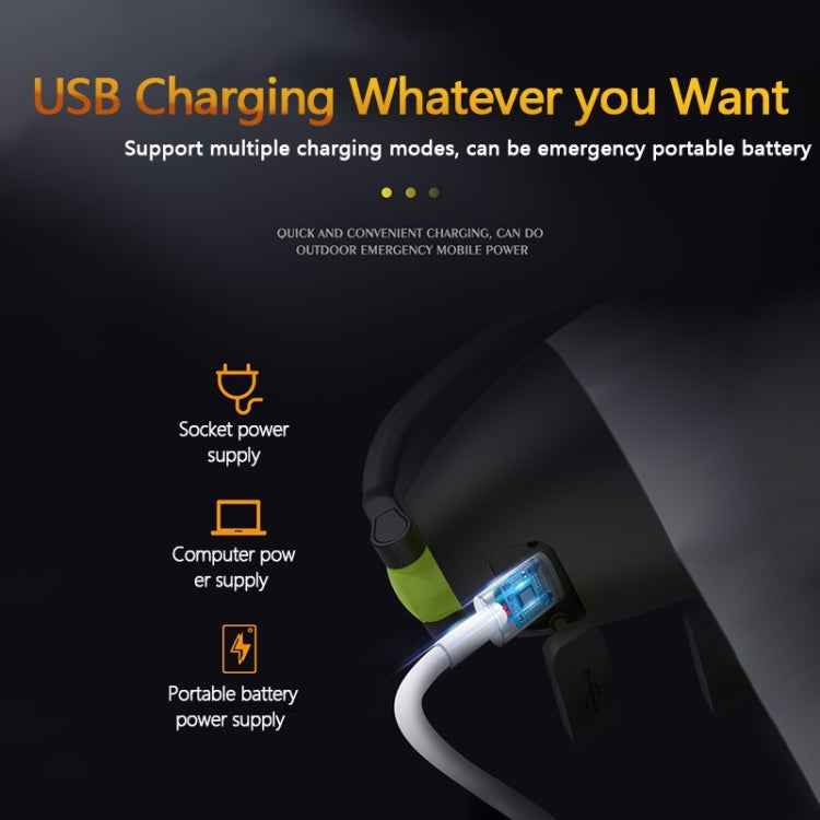 L001 5W USB Charging Hand-held LED Camping Lamp with Power Bank Function(Green)