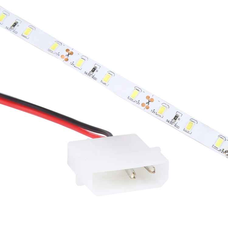 1m Bare Board 5730 SMD LED White Light Computer Host Rope Light, DC 12V