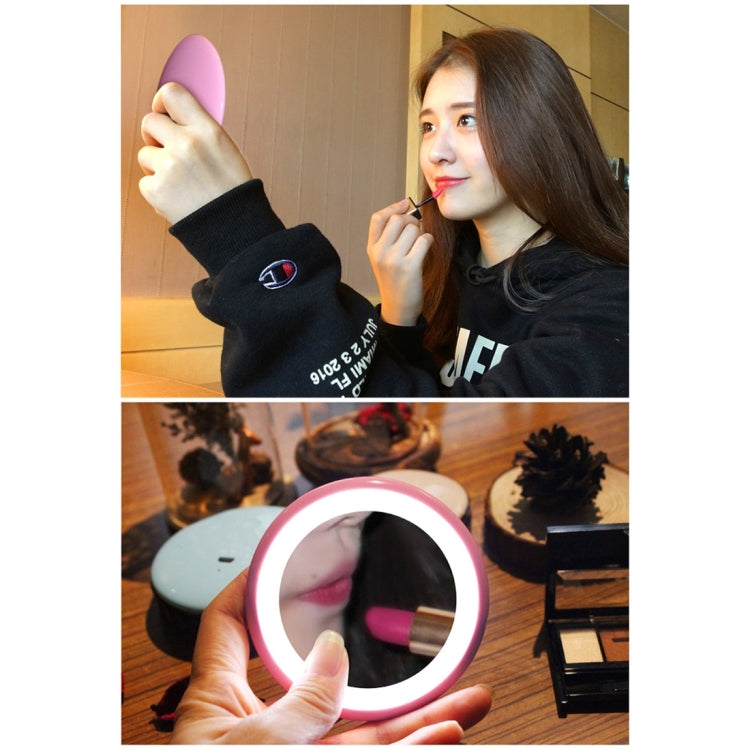 OneFire 1W 10 LEDs Multi-function Rechargeable Donut Shaped Makeup Mirror LED Desk Lamp Night Light, DC 5V