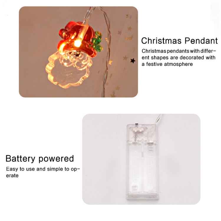 1.5m 10 Lights Christmas Snowman LED Decorative Light String