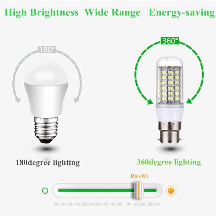 B22 5.5W 69 LEDs SMD 5730 LED Corn Light Bulb, AC 200-240V