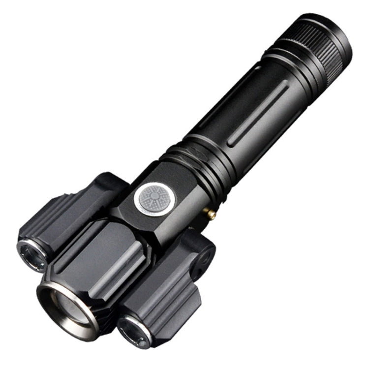 KS-737 USB Charging Waterproof T6+XPE Zoomable LED Flashlight with 4-Modes, KS-737