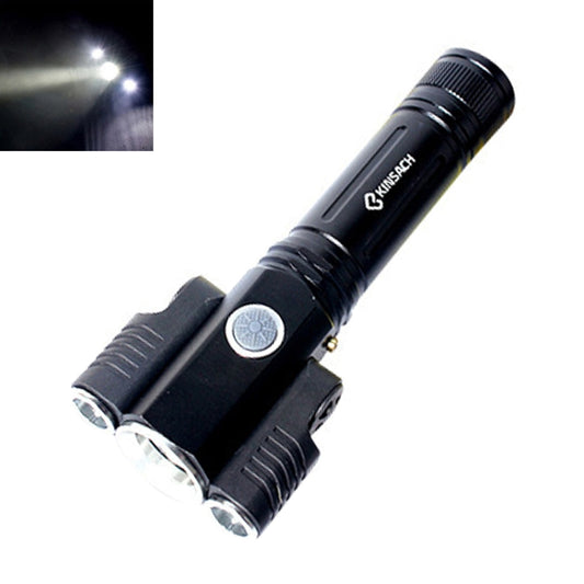 Lampe torche LED KS-739, étanche, rechargeable par USB, T6+XPE, focale fixe, 4 modes et batterie lithium 18650, KS-739 (et 18650)