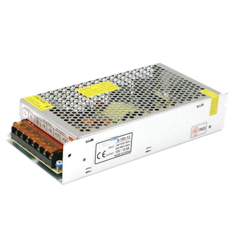 SOMPOM S-150-12 150W 12V 12.5A Iron Shell Driver LED Light Strip Lighting Monitor Power Supply, 150W 12.5A