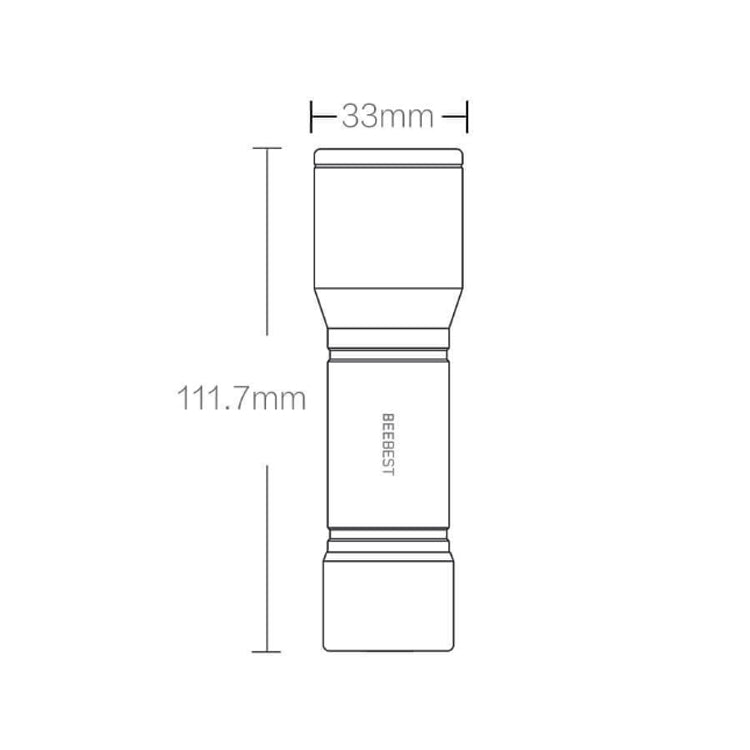 Original Xiaomi Youpin BEEBEST Portable Flashlight,Support Three-gear Mode