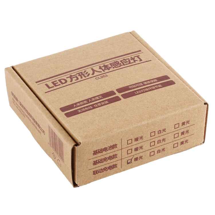 CL053 LED Square Human Body Sensor Light, Style: Linkage
