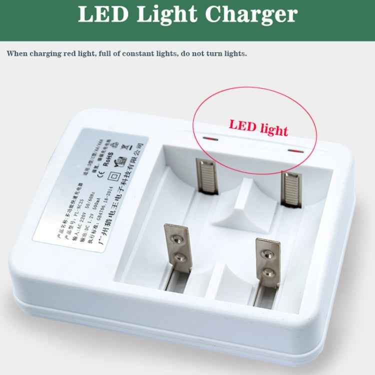 AC 220V 2 Slot Battery Charger for AA & AAA & C / D Size Battery, CN Plug