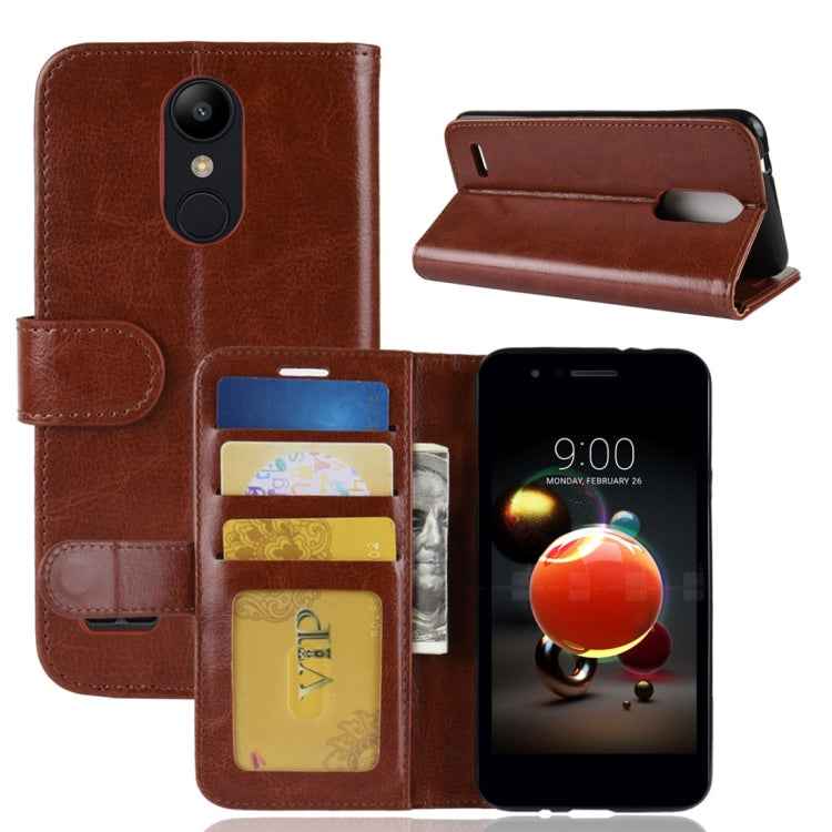 For LG K8 (2018) / X210EM / LG K9 PU + TPU Crazy Horse Texture Horizontal Flip Leather Case with Wallet & Holder & Card Slots