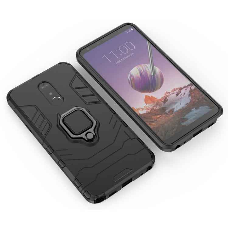 PC + TPU Shockproof Protective Case for LG Q Stylo 5, with Magnetic Ring Holder