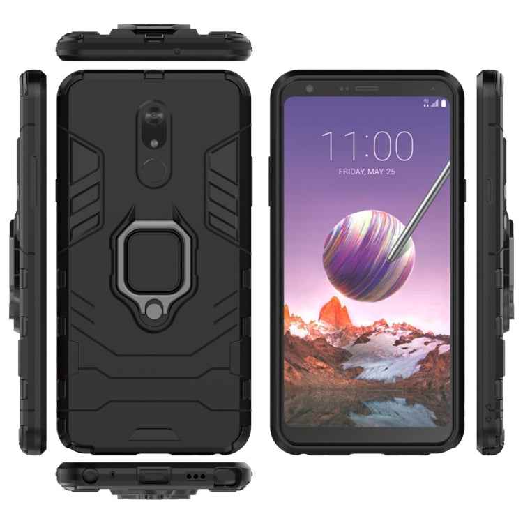 PC + TPU Shockproof Protective Case for LG Q Stylo 5, with Magnetic Ring Holder
