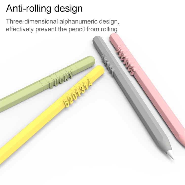 LOVE MEI For Apple Pencil 2 Number Letter Design Stylus Pen Silicone Protective Case Cover, For Apple Pencil 2