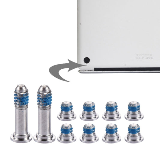 Tornillos originales para la cubierta inferior de la carcasa de la computadora (10 en 1) para MacBook Air de 13,3 pulgadas (2010) A1369/MC503/MC504 (2 largos + 8 cortos), para A1369