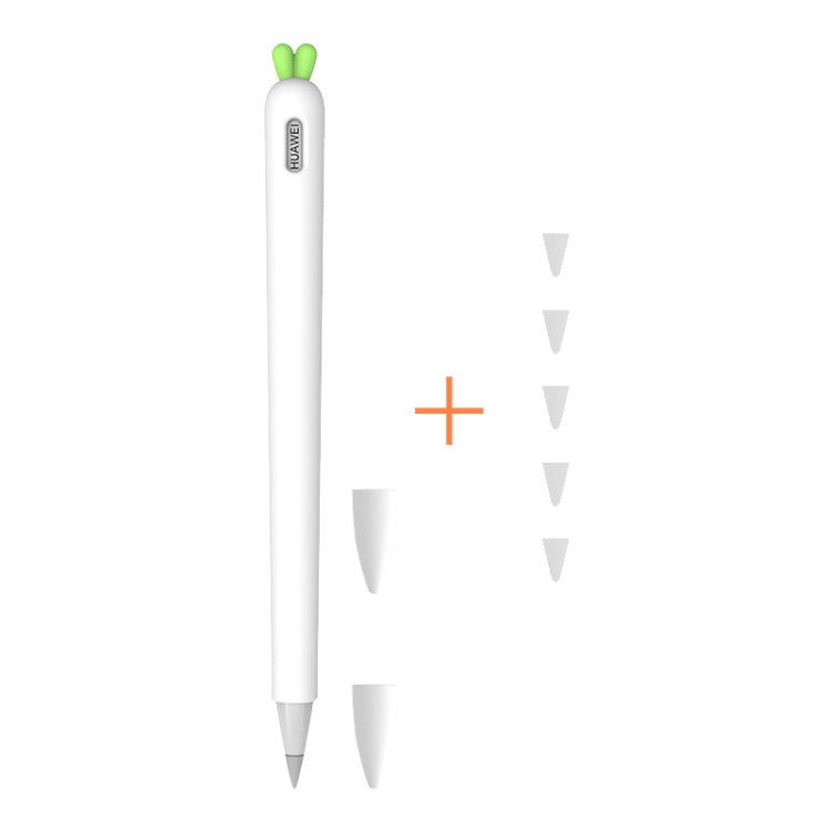 Cute Carrot Liquid Silicone Protective Cover with Pen Cap & Nib Cover for Huawei M-Pencil