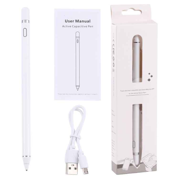 Universal Active Capacitive Stylus Pen(White)