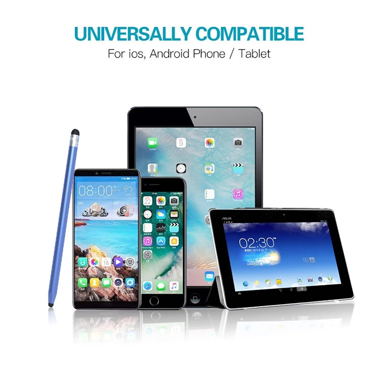 Universal Two-end Rubber Nibs Capacitive Stylus Pen with Magnetic Cap