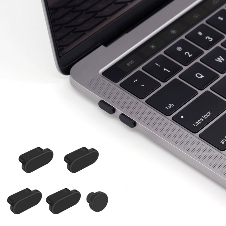 ENKAY 5 in 1 Dustproof Plugs About Charging Port for MacBook 12 inch / MacBook Pro 13.3 / 15.4 inch (2016/2017)