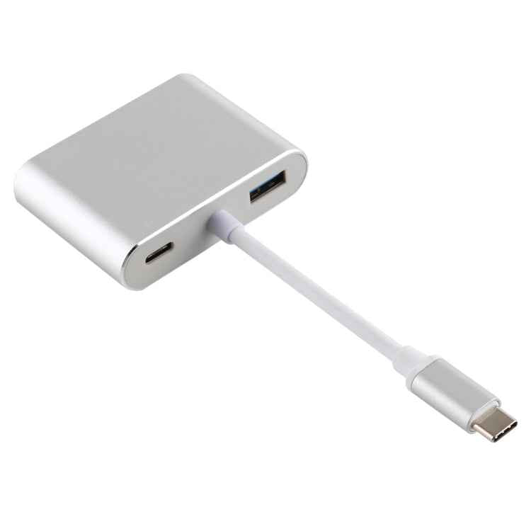 4 in 1 USB / Type-C to 4K HDMI + VGA + USB 3.0 Interface Multifunction Adapter