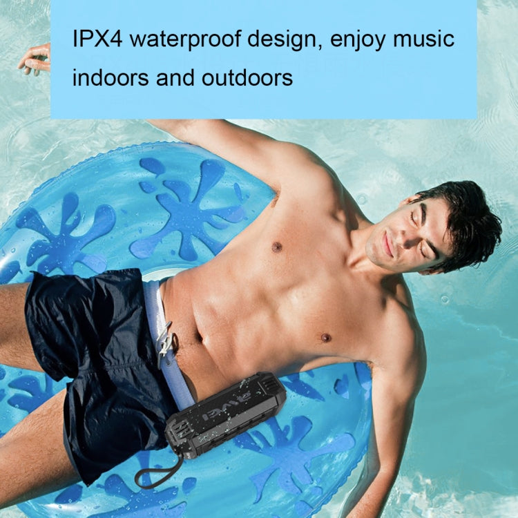 awei Y280 IPX4 Bluetooth Speaker Power Bank with Enhanced Bass, Built-in Mic, Support FM / USB / TF Card / AUX